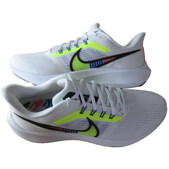 Nike Men's Air Zoom Pegasus 39 PRM Running Shoes White Black Volt Sizes NIB - Picture 1 of 5